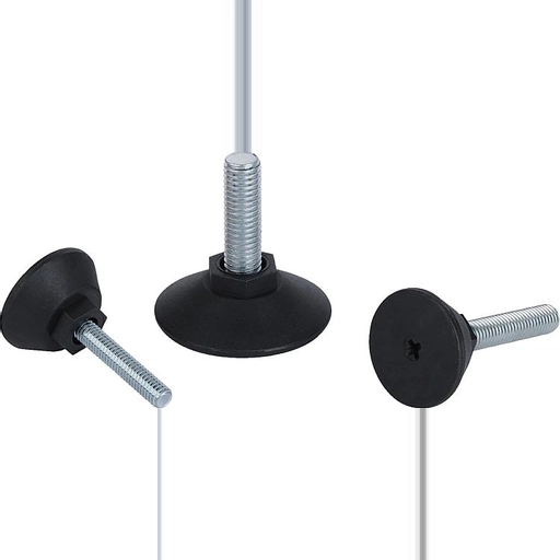 K0675 - Levelling Feet With hexagon In Steel & Polyamide Size M6-M10