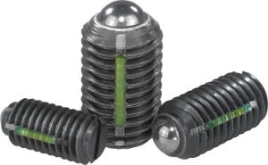 K0321 - Spring Plungers With Slot And Ball In Steel With Thread Lock
