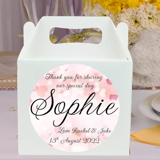 Children's Wedding Activity Box with Pink Flutter Design