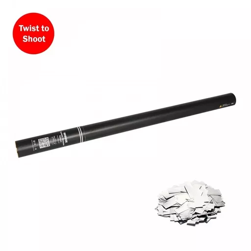Equinox 80cm Handheld Confetti Cannon - Silver Metallic