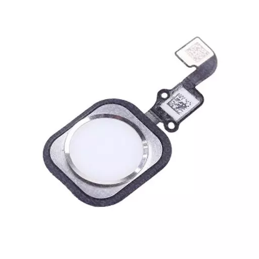 Home Button with Flex Cable & Adhesive (White) (CERTIFIED) - For iPhone 6 / 6 Plus