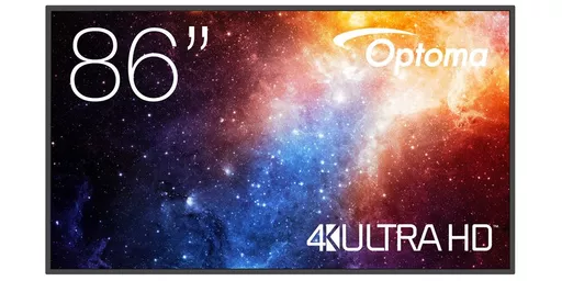 Optoma N3861K Digital signage flat panel 2.18 m (86") LED Wi-Fi 450 cd/m² 4K Ultra HD Black Android 11 24/7
