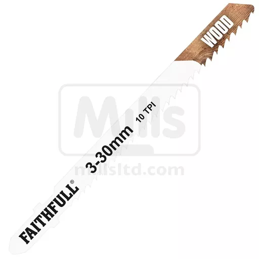 Carbon Steel Jigsaw Blades for Wood 10TPI - Pack of 5