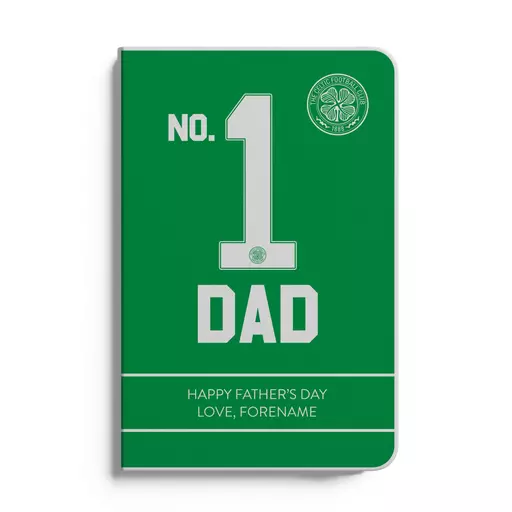 Celtic FC No.1 Dad A5 White Lined Notebook