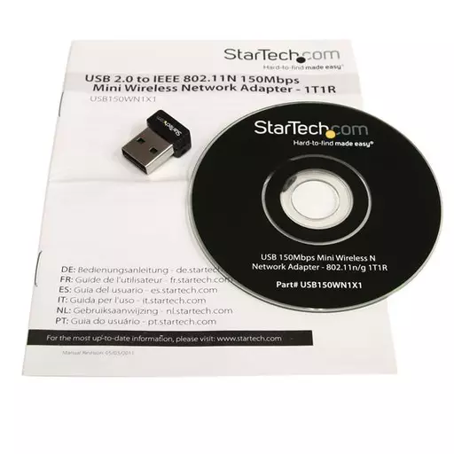 StarTech.com USB 150Mbps Mini Wireless N Network Adapter - 802.11n/g 1T1R