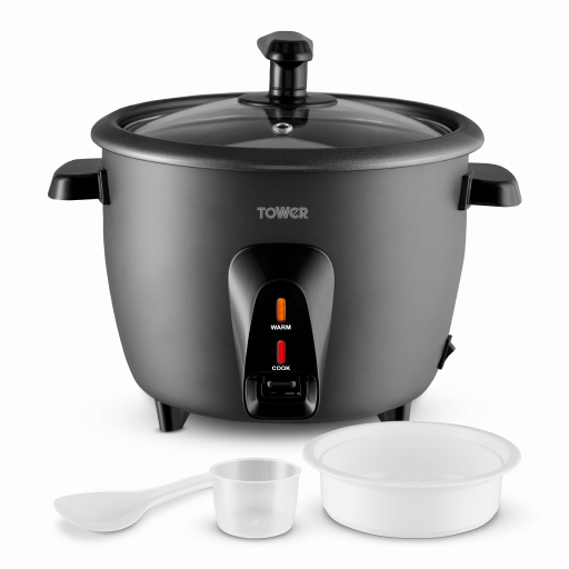Tower 1.5 Litre Rice Cooker Black