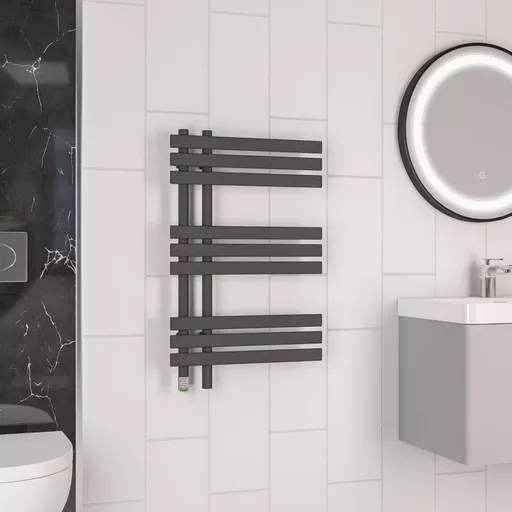 Loddon Dry Element Towel Rail 800 x 500 Matt Anthracite