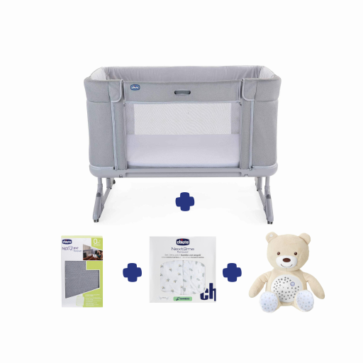 Chicco Ash Grey Next2me Forever Bundle In