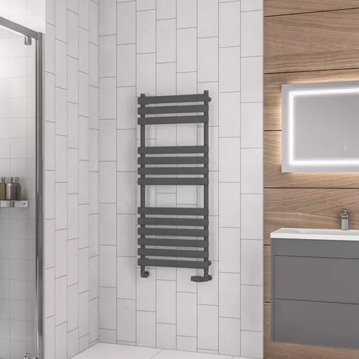 Tunstall 1200 x 500 Towel Rail Matt Anthracite