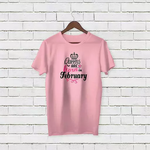 Personalised Queens are Born in February T-Shirt