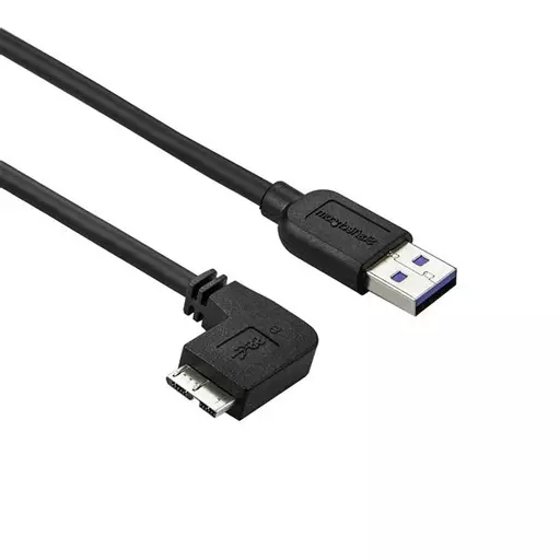 StarTech.com Slim Micro USB 3.0 Cable - M/M - Left-Angle Micro-USB - 0.5m (20in)