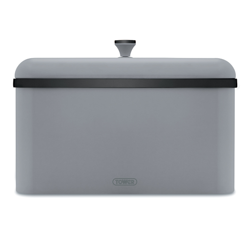 Tower Sera Bread Bin with Smoked Trim Grey at Tower Housewares