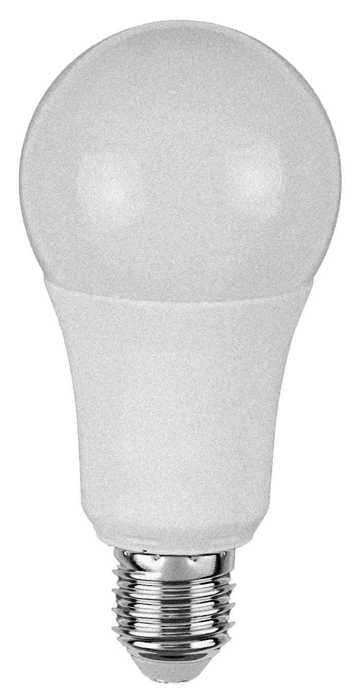 Black and white image of a light bulb