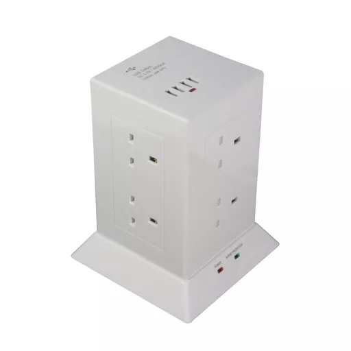 Lindy 73060 power extension 1.5 m 8 AC outlet(s) Indoor White