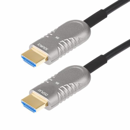StarTech.com 50ft (15.2m) HDMI 2.1 Hybrid Active Optical Cable (AOC), CMP Plenum, 8K 60Hz, 48Gbps, Certified Ultra High Speed HDMI 2.1/2.0 Cable