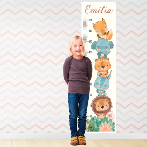 Personalised Animals Height Chart