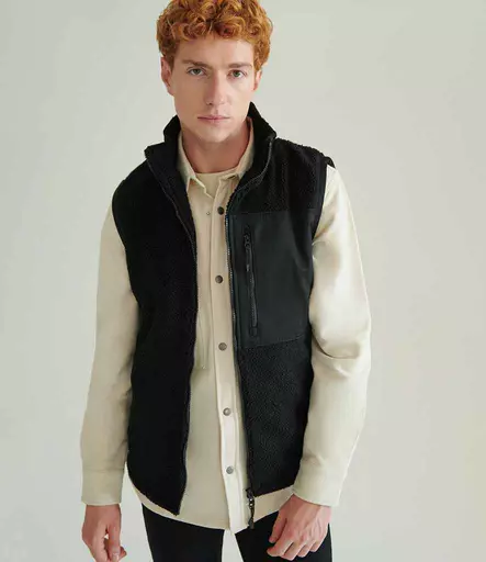 Front Row Recycled Sherpa Gilet