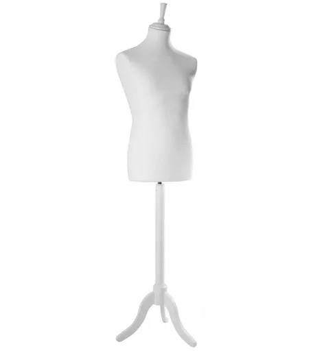 Exclusive Male Tailors Dummy with Tripod Base - White