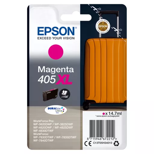 Epson C13T05H34010/405XL Ink cartridge magenta high-capacity, 1.1K pages 14.7ml for Epson WF-3820/7830