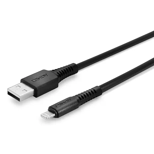 Lindy 0.5m USB to Lightning Cable black