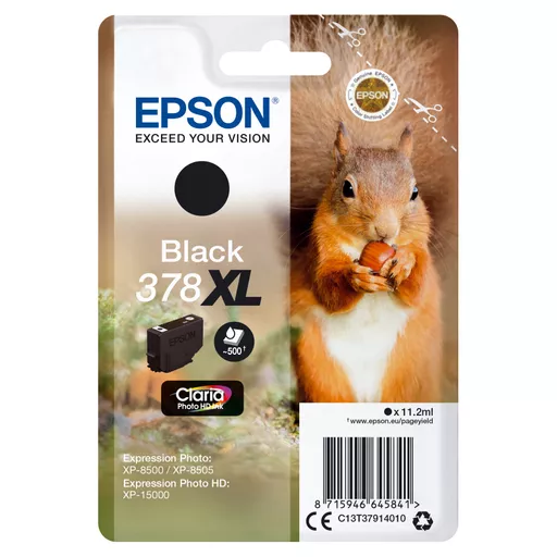 Epson C13T37914010/378XL Ink cartridge black high-capacity, 500 pages 11,2ml for Epson XP 15000/8000