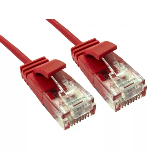 Cables Direct ERSLIM-102R networking cable Red 2 m Cat6 U/UTP (UTP)