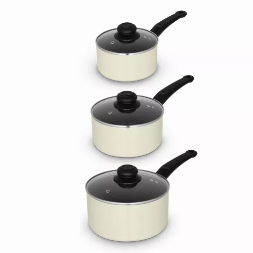 Townhouse 3 Piece Saucepan Set