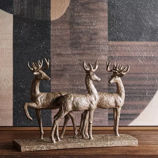 Rustic Woodland Trio of Stags