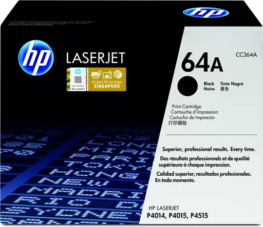 HP CC364A/64A Toner cartridge black, 10K pages ISO/IEC 19752 for HP LaserJet P 4014/4015