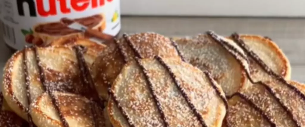 Mini Pancakes Stuffed with Nutella