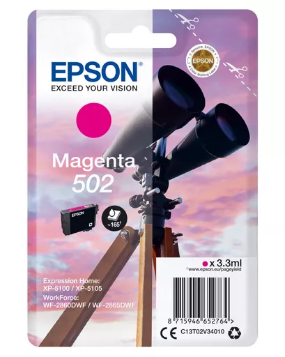 Epson C13T02V34010/502 Ink cartridge magenta, 160 pages 3,3ml for Epson XP 5100