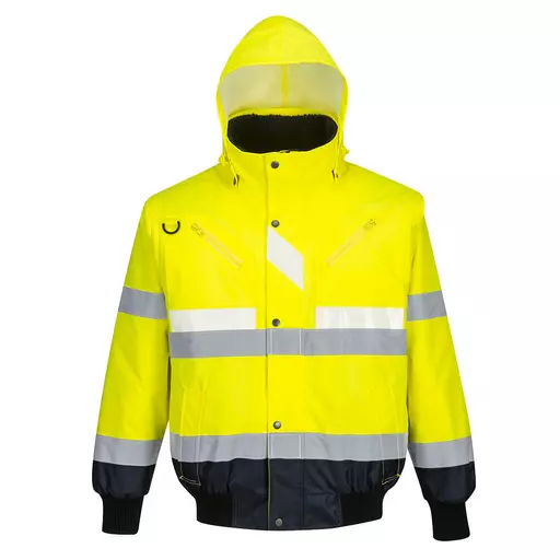 Glowtex Hi-Vis 3-in-1 Contrast Bomber Jacket