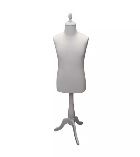 Exclusive 10-12 Years Tailors Dummy with Tripod Base - White