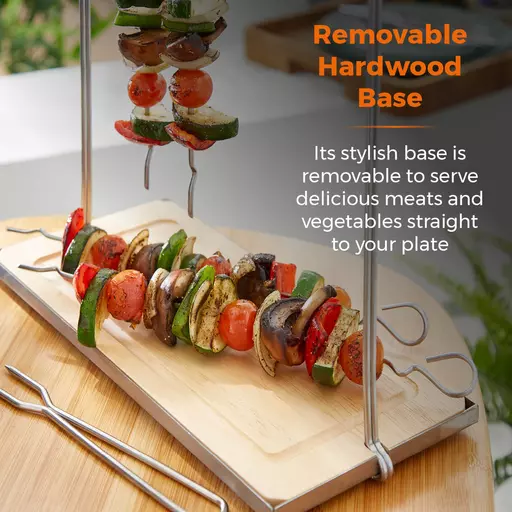 Skewer stand For BBQ Skewers Skewer Carrier With Wood Handle