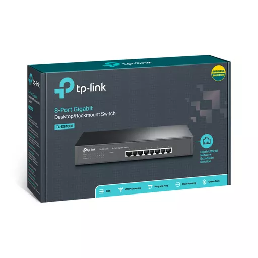 TP-Link TL-SG1008 network switch Unmanaged Gigabit Ethernet (10/100/1000) Black