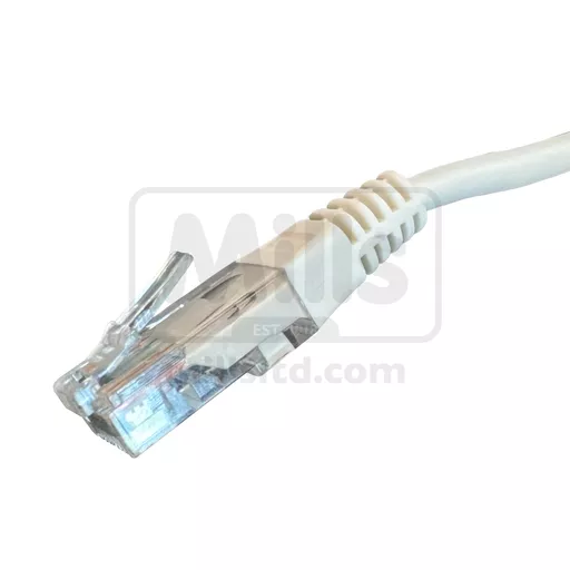 CAT 5E White Patch Lead with Velcro Tie