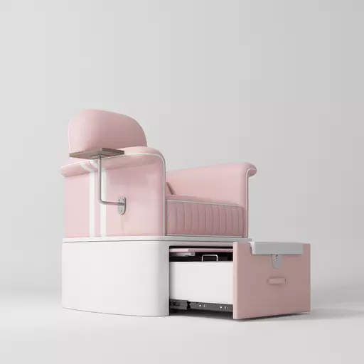 SkinMate Edge Pedicure Chair - Blush Pink