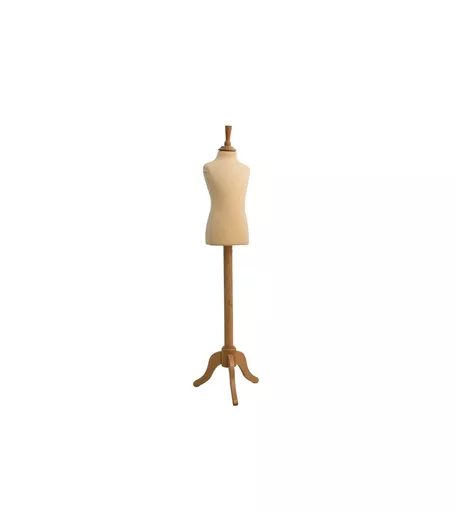 Age 3 - 4 Child Tailors Dummy with Pine Tripod Base - Natural