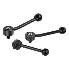 K0114 -Tension Levers In Steel With Flat & 15° Types Male Thread Size M6-M16