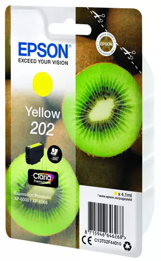 Epson C13T02F44010/202 Ink cartridge yellow, 300 pages 4,1ml for Epson XP 6000