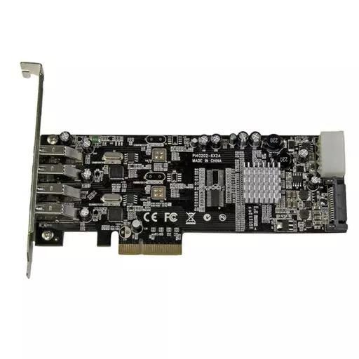 StarTech.com 4 Port PCI Express (PCIe) SuperSpeed USB 3.0 Card Adapter w/ 2 Dedicated 5Gbps Channels - UASP - SATA / LP4 Power