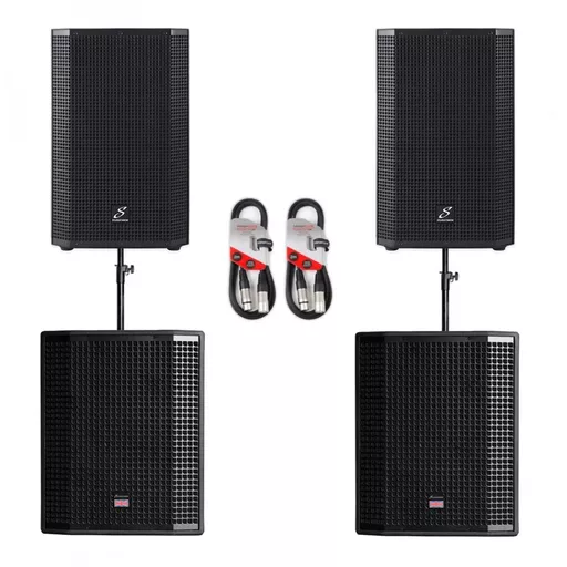 Studiomaster VORTEX 15A & VORTEX 18SA PA System Bundle
