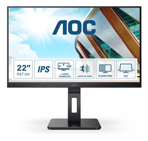 AOC P2 22P2Q LED display 54.6 cm (21.5") 1920 x 1080 pixels Full HD Black