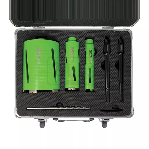 CorePlus 7-Piece Diamond Dry Core Drill Bit Set