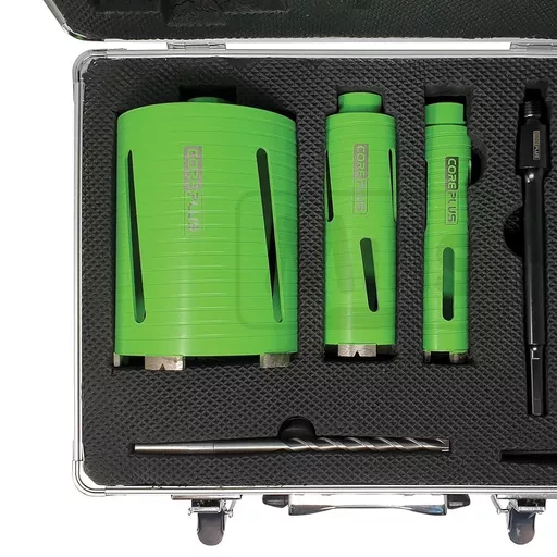 CorePlus 7-Piece Diamond Dry Core Drill Bit Set