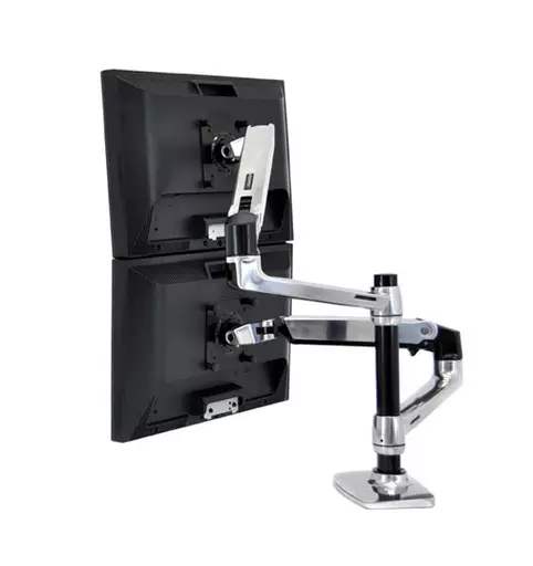 Ergotron LX Series Dual Stacking Arm 61 cm (24") Silver Desk