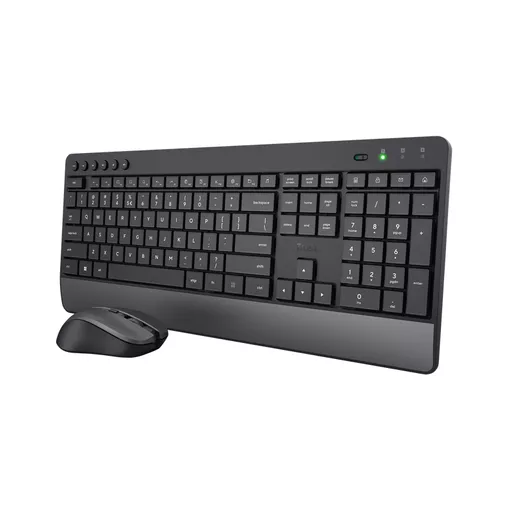 Trust Trezo keyboard Mouse included Universal RF Wireless QWERTY UK English Black