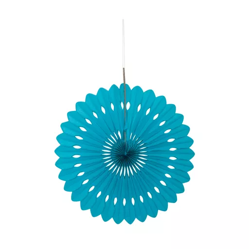 Caribbean Teal Decorative Fan