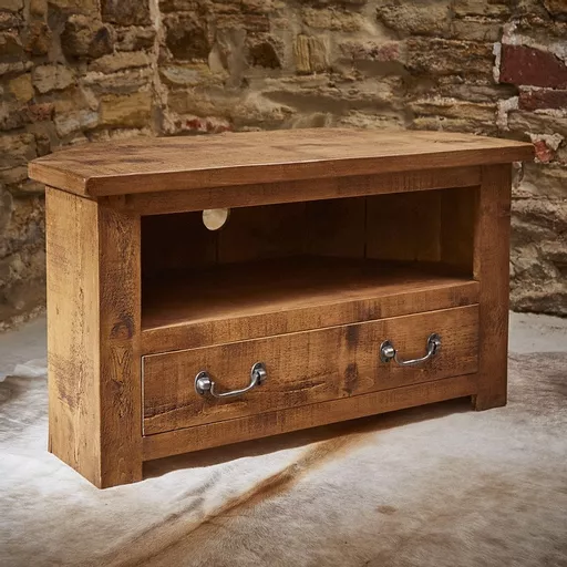 Sherwood Plank Widescreen Corner TV Unit
