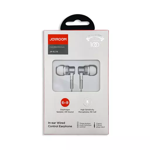 Joyroom - JR-EL115 Wired Aux In-ear Earphones (Silver)